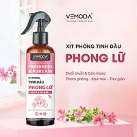 Bình Xịt phòng tinh dầu Sả Chanh, Bạc hà, Quế, Bạch đàn chanh Vemoda giúp hỗ trợ đuổi muỗi, thơm phòng nhanh chóng. Chai xịt hỗ trợ đuổi muỗi từ tinh dầu thiên nhiên