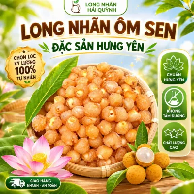 Long Nhãn Ôm Sen Hưng Yên - Hỗ Trợ Giấc Ngủ Ngon, Không Đường, Ăn Vặt, Nấu Chè, Pha Trà, Làm Quà Biếu