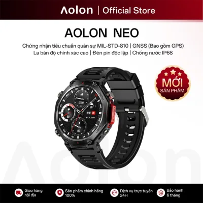 AOLON Neo Đồng hồ thông minh | GPS độc lập | Chống nước IP68 | Strava | la bàn | đèn pin
