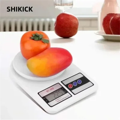 Cân nhà bếp SHIKICK, Cân điện màn hình kỹ thuật số 10kgx1g, Cân thực phẩm điện tử chính xác bền bỉ di động Nấu ăn nhà bếp