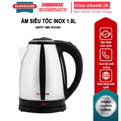 Ấm siêu tốc Inox 1.8L HAPPY TIME HTD1081