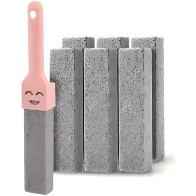 6 gói Đá bọt để làm sạch, Que cọ rửa Pumie có tay cầm, Đá bọt nhà vệ sinh hạng nặng cho nhà vệ sinh, Dụng cụ tẩy vòng vệ sinh nước cứng, cho nhà vệ sinh, gạch bể bơi, bồn rửa và bồn tắm