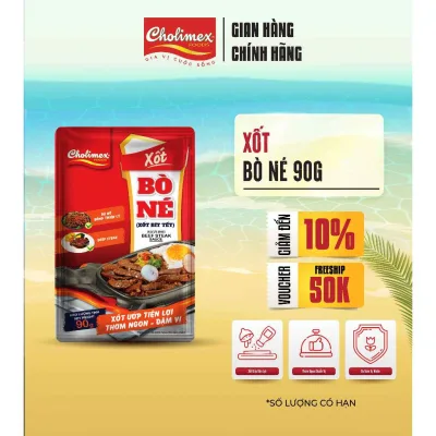Gói Xốt Bò Né CHOLIMEX 90g - Gia Vị Làm Bò Né Siêu Nhanh, Chay Mặn Đều Dùng Được