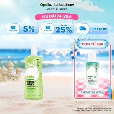 Sữa Tắm Gội Trẻ Em Lactacyd Baby Extra Milky Làm Sạch Dịu Nhẹ và Dưỡng Ẩm Vượt Trội Size Jumbo 800ml