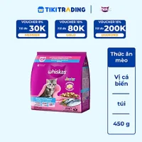 Thức Ăn Cho Mèo Con Whiskas Junior 2-12 MonthsVị Cá Biển 450g/Túi