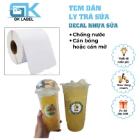 Tem dán Ly Trà Sữa, Logo Ly Trà Sữa - Decal sticker nhựa chống nước - MIỄN PHÍ THIẾT KẾ VÀ TƯ VẪN