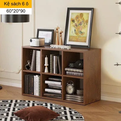 Kệ tổ ong đa năng nhiều ngăn, kệ sách 6 ô tiện lợi, kệ gỗ trang trí phòng chất liệu gỗ MDF cao cấp bền đẹp ND38