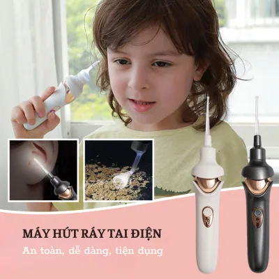 Dụng cụ vệ sinh tai bằng điện, máy lấy ráy tai không dây, an toàn cho bé, tiện lợi cho cả gia đình