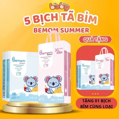 [ Tặng 01 Bịch Bỉm Cùng Loại ] - Bỉm Bemom Summer Full Size NB-XXXL