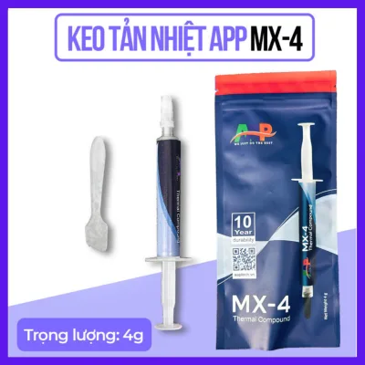 Keo Tản Nhiệt A MX-4 (4g) – Độ Dẫn Nhiệt 12.5 W/mK – Không Dẫn Điện – Hiệu Suất Cao Cho CPU/GPU