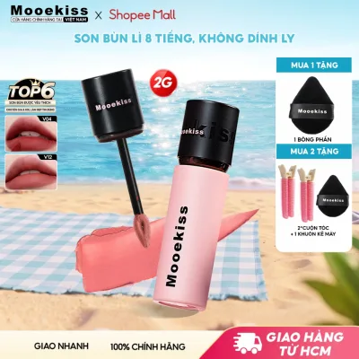 Son lì Mooekiss Lip Creamy Matte giúp tăng tone màu da, dịu nhẹ và dễ sử dụng V01 2g