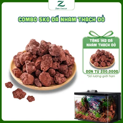 Đá Nham Thạch Đỏ Đa dạng kích thước – Vật Liệu Lọc vi sinh, rải nền cho hồ Cá Cảnh, Trồng cây cảnh, Bonsai,