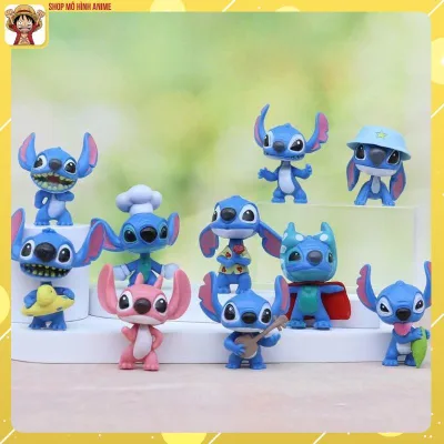 Bộ 10 Mô Hình Phim Hoạt Hình Lilo & Stitch, Mô Hình Cao 6cm, Decor Trang Trí, Bộ Sưu Tập Nhân Vật Yêu Thích