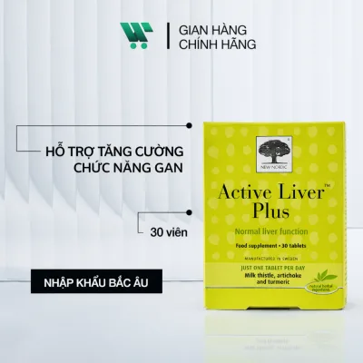 Thực phẩm bảo vệ sức khỏe New Nordic Active Liver Plus: Viên uống hỗ trợ tăng cường chức năng gan [30 viên]