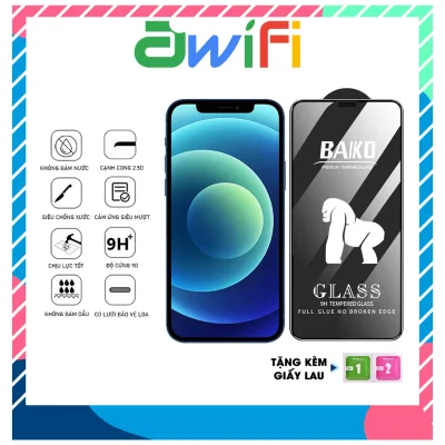 Miếng dán màn hình(Kính cường lực) iphone BK cứng full 6plus/7P/8P/x/xr/xs/xsm/11/12/13/14/15/16/17/plus/promax D4-9