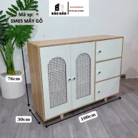 Tủ đựng đồ nhiều ngăn cánh cửa decor nhà hiện đại MDF chống ẩm - LM5