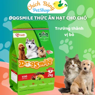 Thức ăn cho chó trưởng thành vị bò DogSmile, thức ăn hạt cho chó trưởng thành vị bò