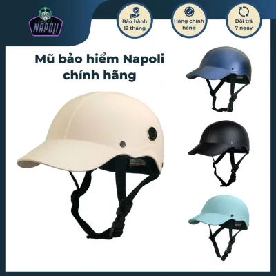 Mũ bảo hiểm Napoli lưỡi trai cao cấp chính hãng,dành cho cả nam và nữ vòng đầu dưới 58cm