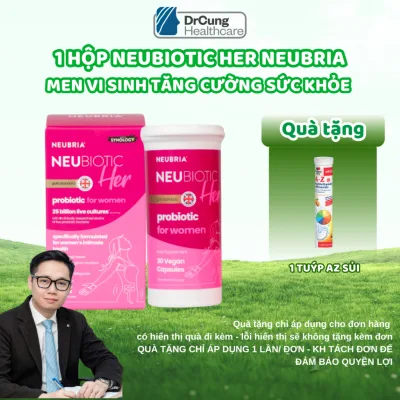 Men Vi Sinh 25 Tỉ Lợi Khuẩn Neu Her Neubria Neubiotic Her - Bổ Sung Lợi Khuẩn (Hộp 30 Viên)
