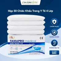 Hộp 50 Chiếc Khẩu Trang Y Tế 4 Lớp, Giấy/Vải Kháng Khuẩn Chất Lượng NAM ANH