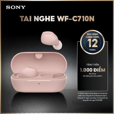 Tai nghe bluetooth chống ồn Sony WF-C710N nhỏ gọn 5.2g, pin 8.5 giờ, chống nước IPX4 kết nối đa điểm