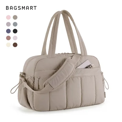 Bagsmart Travel Bag Lightweight Duffel Bag Sports Tote Shoulder Bag Gym Bag Luggage for Women Weekender Travel Bag