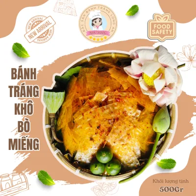 BÁNH TRÁNG BÒ MIẾNG - Đồ ăn vặt NHƯ NGỌC - CAY CAY MẶN MẶN NGON NHỨT NÁCH - ĐẶC SẢN LONG AN - BÁNH HÚT CHÂN KHÔNG AN TOÀN VỆ SINH - KL: 500G - 1KG