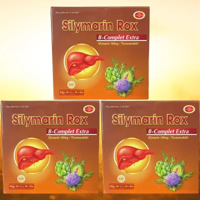 Combo of 3 Boxes of Silymarin Rox Brown - Rostex - Vinaphar - Purifying Vitamins - Multivitamins - Multivitamins