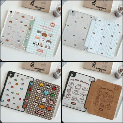 Bao da iPad in hình cute, hoạt hình, chống ố, nắp gập thông minh cho Gen 7/8/9, Air 4/5/6, Pro 11/12.9, Mini 6/7