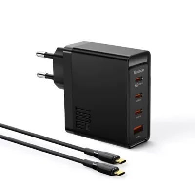 Bộ Sạc Nhanh Mcdodo 100W 3Type-C + USB GaN | Sạc Laptop, Điện Thoại, Kèm Dây Sạc Type-C Dài 2m