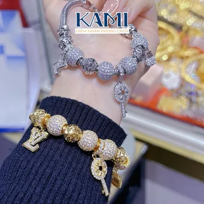 Lắc tay pan mềm charm v.l khoá Kami trang sức sỉ