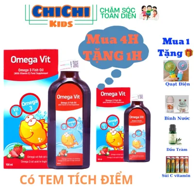 OMEGA VIT ĐỎ Bổ Sung Omega, DHA ,Khoáng Chất tốt Cho Não Bộ Và Mắt cho bé