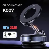 Giá đỡ điện thoại trên ô tô nam châm từ tính hít chân không gắn kính và taplo siêu chắc chắn