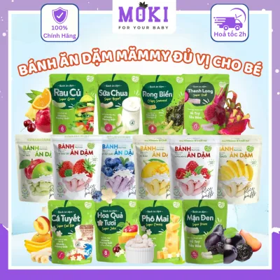 Bánh Ăn Dặm Mămmy cho bé vị trái cây, rau củ giàu chất xơ, vitamin, khoáng chất, dễ tiêu hóa 25g 35g