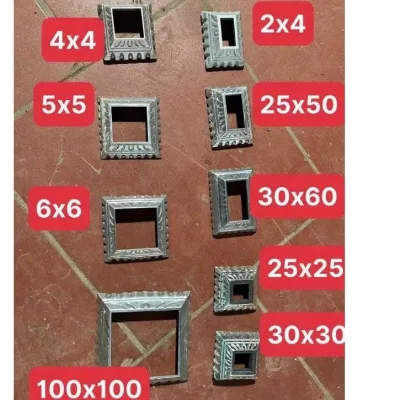 Chân chụp chân đế chụp bịt ống sắt hộp mỹ thuật hàng rào lan can cầu thang bịt đế ống trụ sắt mỹ nghệ