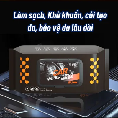 Khăn Ướt Lau Nội Thất Ô Tô Làm Sạch, Làm Bóng & Bảo Vệ, Bảo Dưỡng Nội Thất, Vệ Sinh Đồ Da, Khử Nấm Mốc, Vệ Sinh Sạch Sẽ