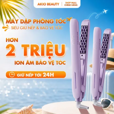 Máy dập phồng chân tóc AKIO Beauty dập xù 4 mức nhiệt phủ x2 ceramic không gây hư tổn tóc