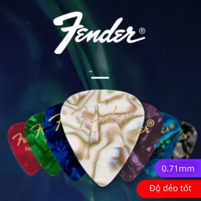 Pick Gảy FENDER Dành Cho Đàn Guitar Aucostic Classic Celluloid, Độ Dày 0.46-0.71mm