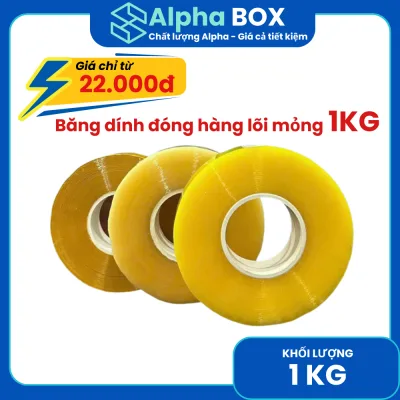Băng dính băng keo đóng hàng siêu dính lõi mỏng giá sỉ tại xưởng- ALPHABOX