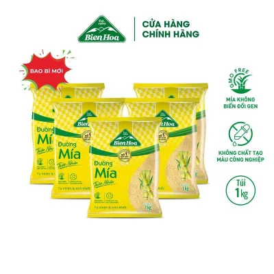 Combo 5 Túi Đường mía thiên nhiên Biên Hòa 1kg/túi