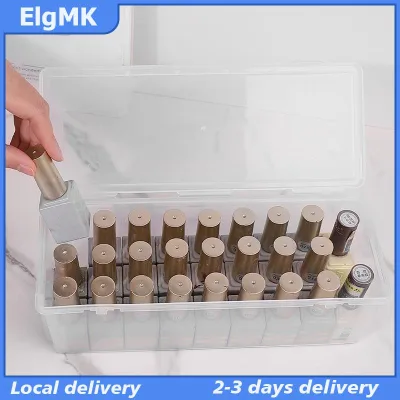 ElgMK 1 2 cái hộp lưu trữ trong suốt hình chữ nhật móng tay nghệ thuật hộp đựng dụng cụ sắp xếp dụng cụ gọt giũa Bút cọ kim cương giả