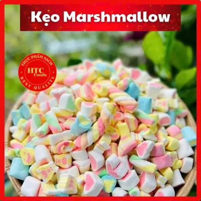 Kẹo dẻo Marshmallow Thái chính hãng, kẹo bông gòn mềm xốp, ít ngọt, bánh kẹo ăn vặt ngon, HTC Foods