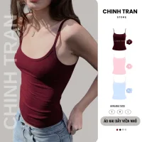 Áo Hai Dây Nữ Basic Ôm Body Chất Thun Cotton Co Giãn Mềm Mỏng Nhiều Màu - Chinh Trần Store