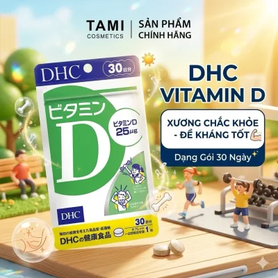 Viên uống bổ sung Vitamin D DHC Nhật Bản thực phẩm chức năng hấp thụ canxi gói 30 ngày