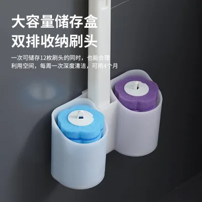 Yuoneng Bàn chải vệ sinh dùng một lần Bàn chải vệ sinh dùng một lần Bàn chải vệ sinh Nhà vệ sinh Đầu bàn chải vệ sinh gia đình 041