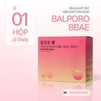 Hộp viên sủi Balporo BBae, nhập khẩu Hàn Quốc, hỗ trợ kiểm soát cân nặng, cải thiện vóc dáng