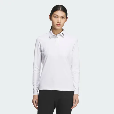 adidas Đánh gôn Áo Polo Dài Tay Jacquard Nữ trắng JM9559