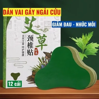 Hộp 12 Miếng Dán Ngải Cứu Vai Gáy Giảm Đau Cổ Vai Gáy - SHOP RẺ HN