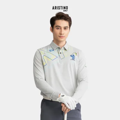 ARISTINO Áo polo nam dài tay Golf ALPG08W2