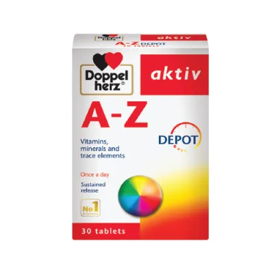 A-Z Depot - Bổ sung các vitamin và khoáng chất thiết yếu cho cơ thể giúp hỗ trợ tăng cường sức đề kháng - Hộp 30 viên - hàng Đức chính hãng